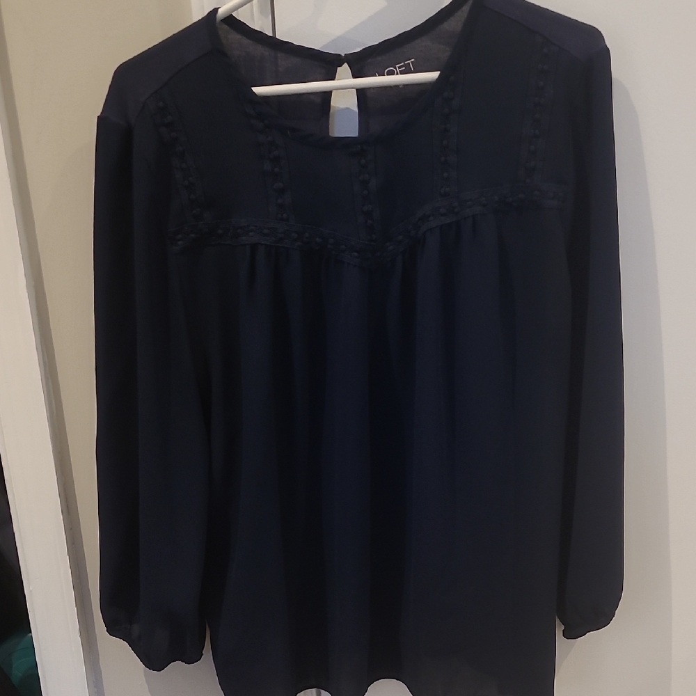 LOFT Dark Blue Blouse
